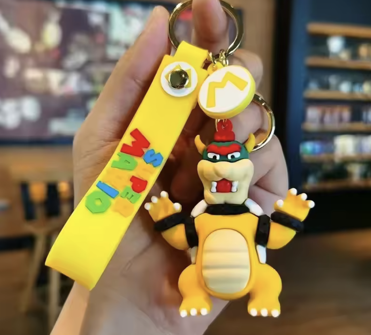 Bowser Super Mario Keychain with Wrist Strap