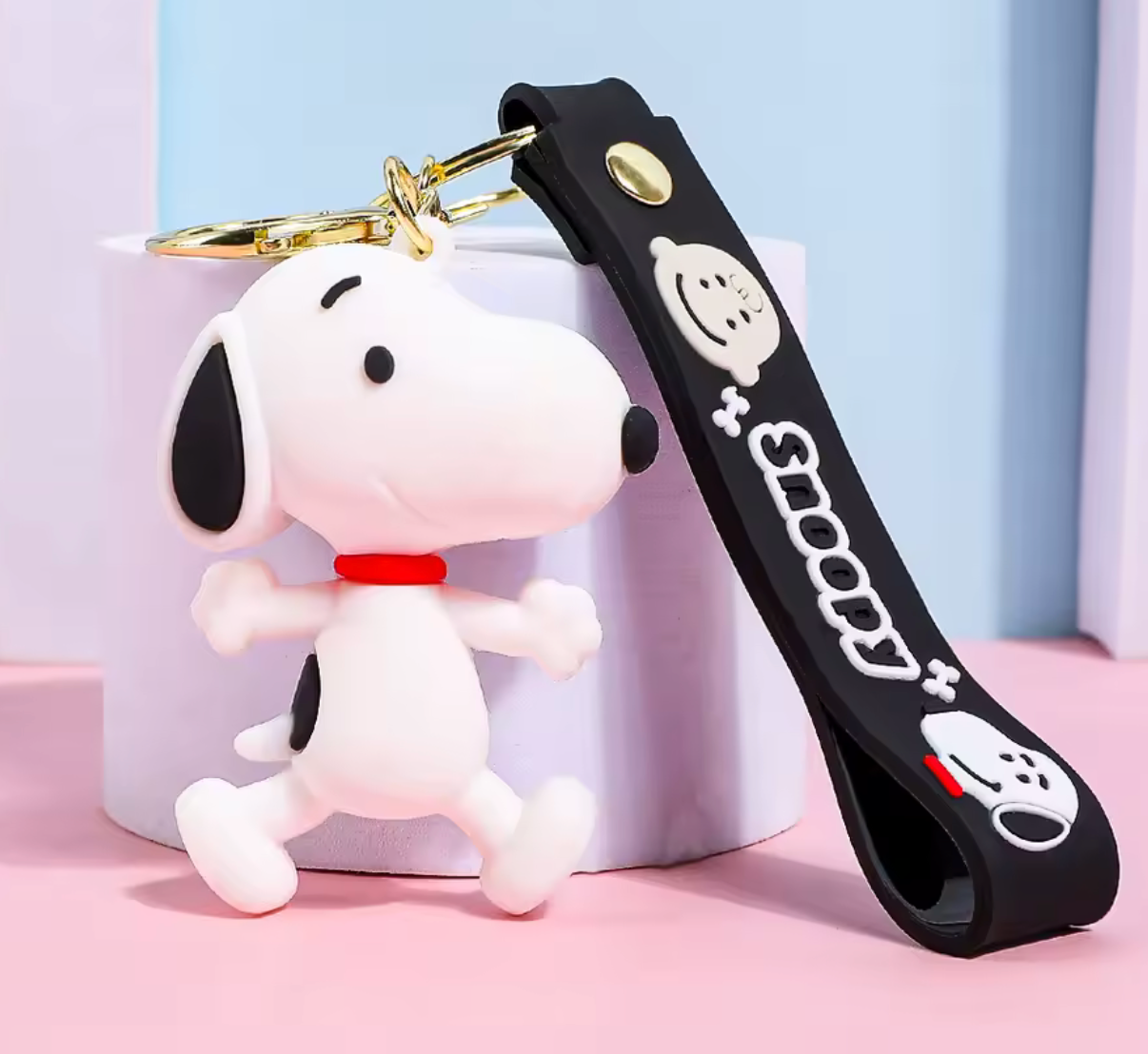 Snoopy Running 3D Keychain with Wrist Strap
