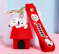 Snoopy on Doghouse 3D Keychain with Wrist Strap
