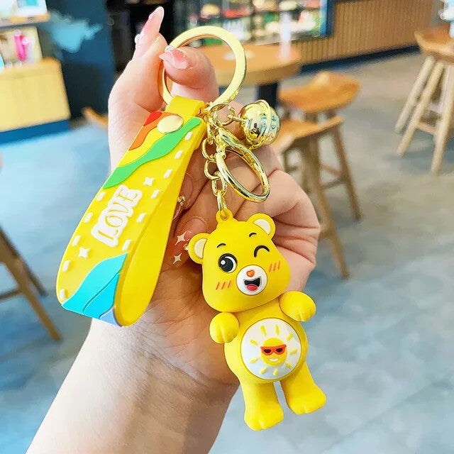 Care Bears Funshine Bear yellow keychain