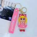 Miss Piggy from The Muppets 3D PVC keychain with pink The Muppets wristlet strap and gold-tone lobster clasp