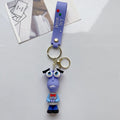 Fear Inside Out 3D PVC keychain with purple Inside Out wrist strap