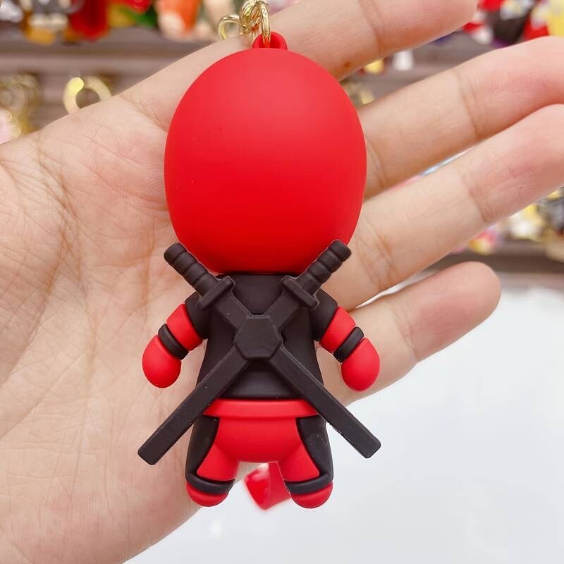 Deadpool 3D PVC Keychain with Wrist Strap