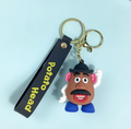 Mr. Potato Head keychain with black Potato Head wrist strap