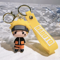 Naruto Uzumaki 3D PVC keychain with yellow wrist strap
