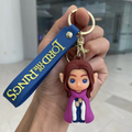 Lord of the Rings Arwen chibi keychain with blue branded wrist strap