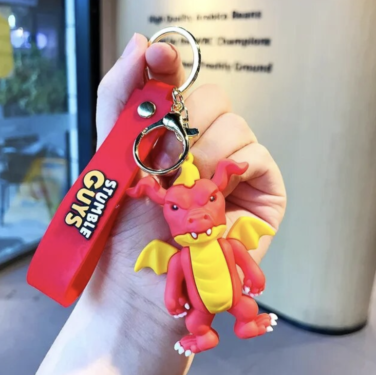 Stumble Guys Dragon Character Keychain